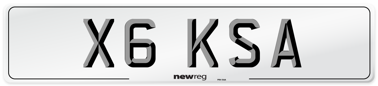 X6 KSA Number Plate from New Reg